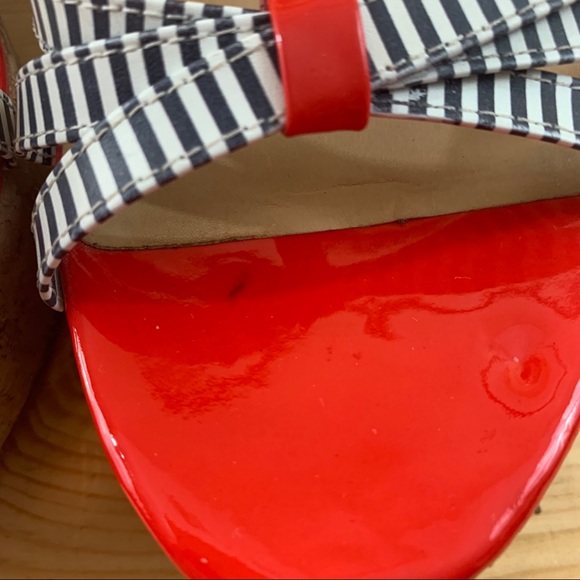 Kate spade stripped cork platform sandals 10.5 - Picture 6 of 16